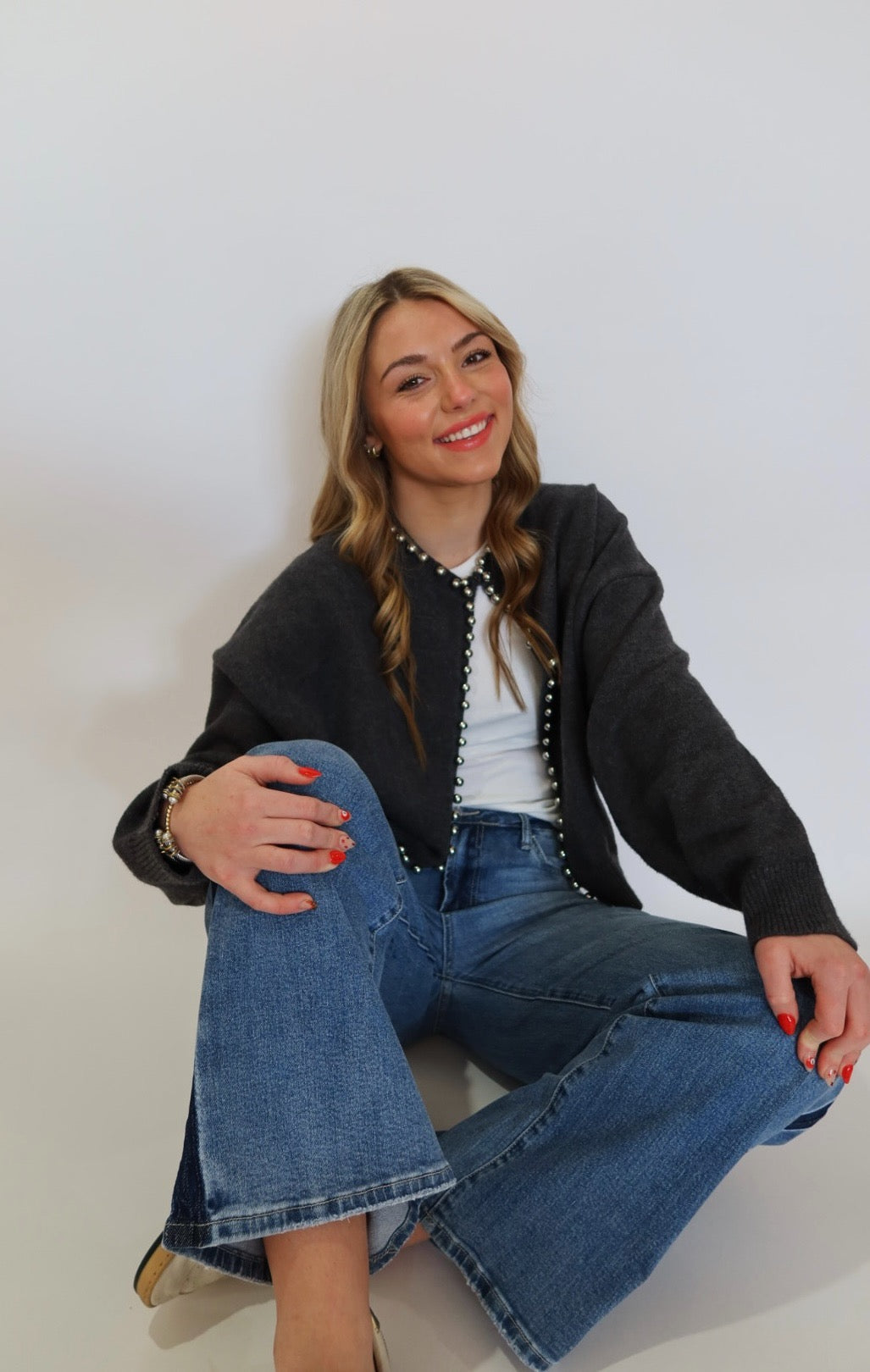 Pearl-embellished Cardigan